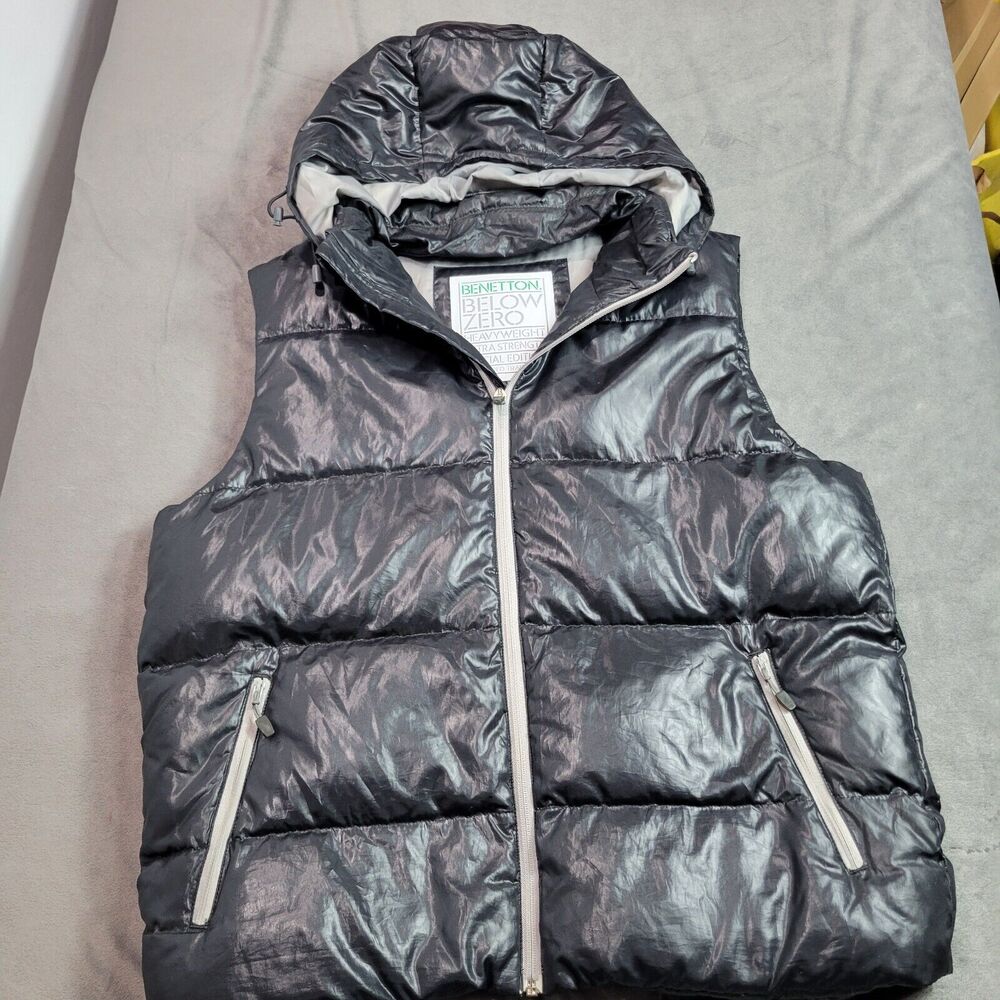 United Colors Of Benetton Belowβ Zero Mens Down Puffer Vest Size Medium Pockets